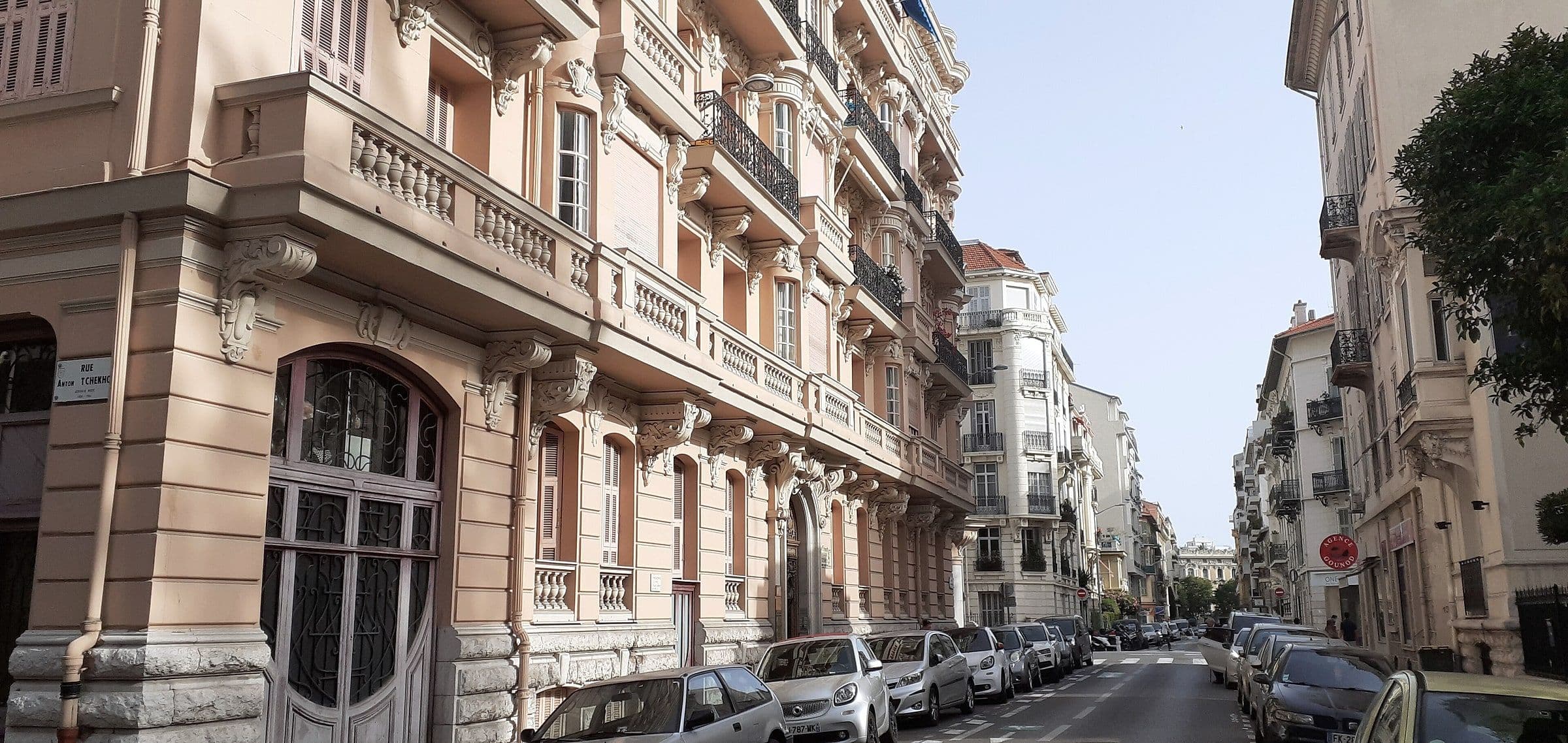 Belle Époque apartment buildings with carved balconies in the Quartier des Musiciens