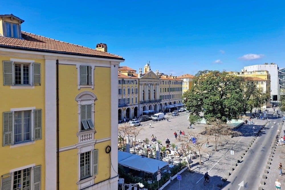 View over Place Garibaldi from the apartment, 2-bedroom apartment in the Port, Nice